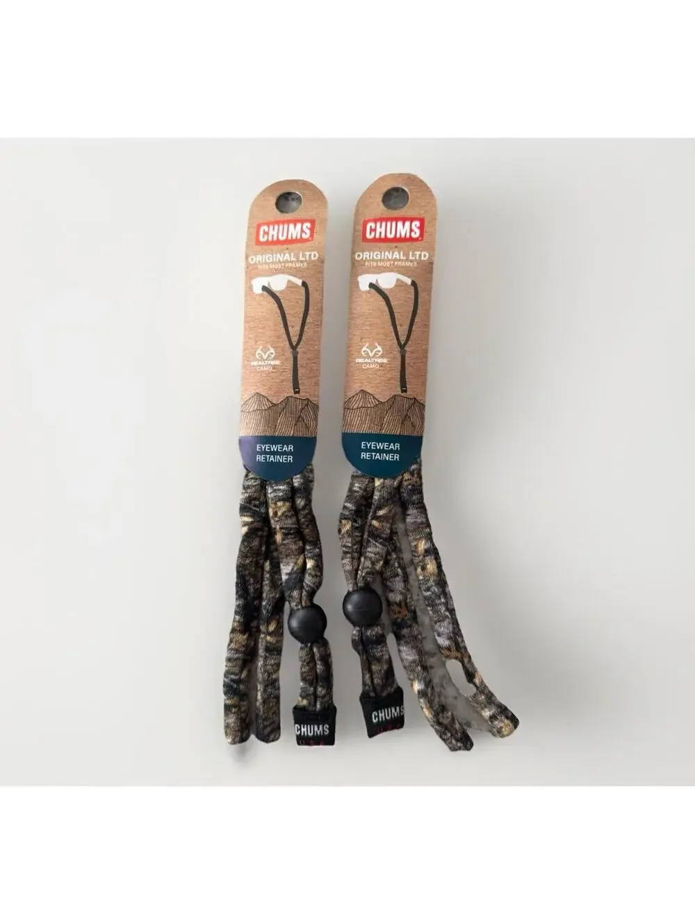 (RB) 2-Pack Chums Original Eyewear Realtree Edge Camo Sunglass Strap NWT 14.5